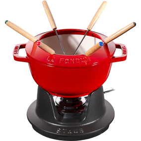 Staub Fondue set 20 cm , röd