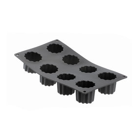 De Buyer silicone mould, 8 cannelés bordelais