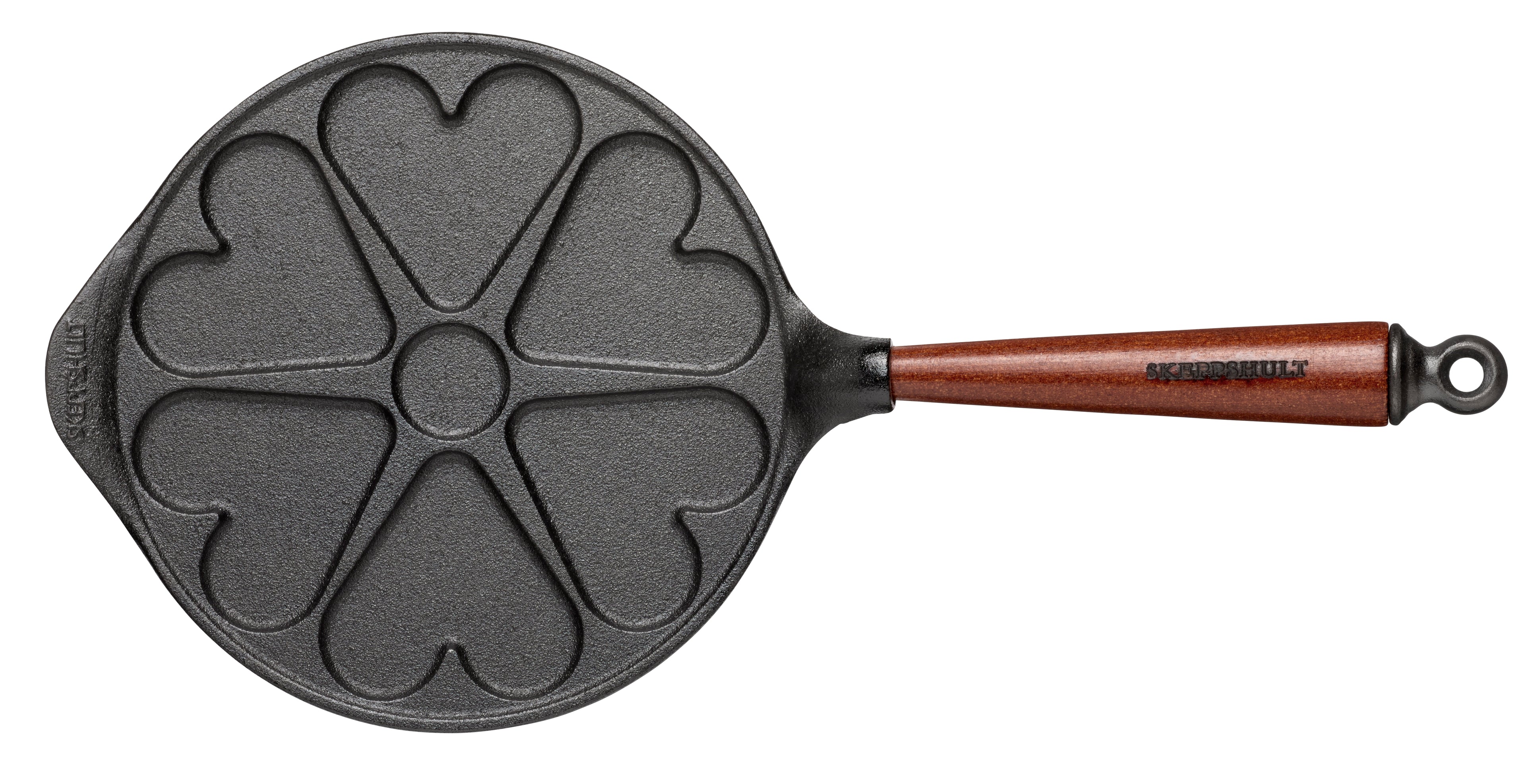 Skeppshult hjärtplättpanna med trähandtag