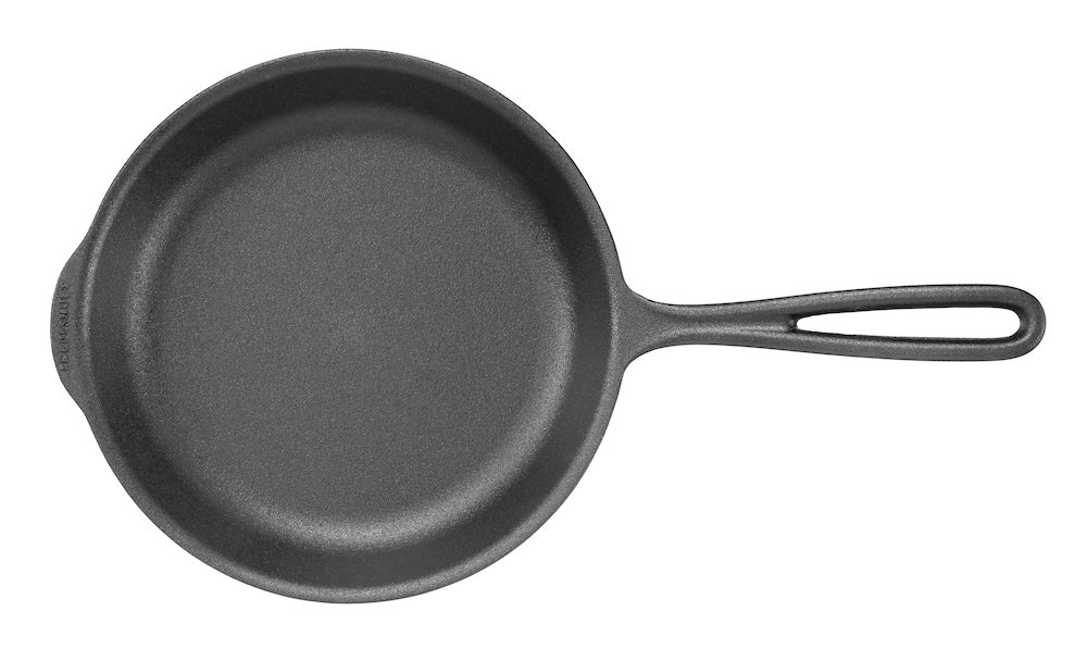 Skeppshult gjutjärnspanna med järnhandtag