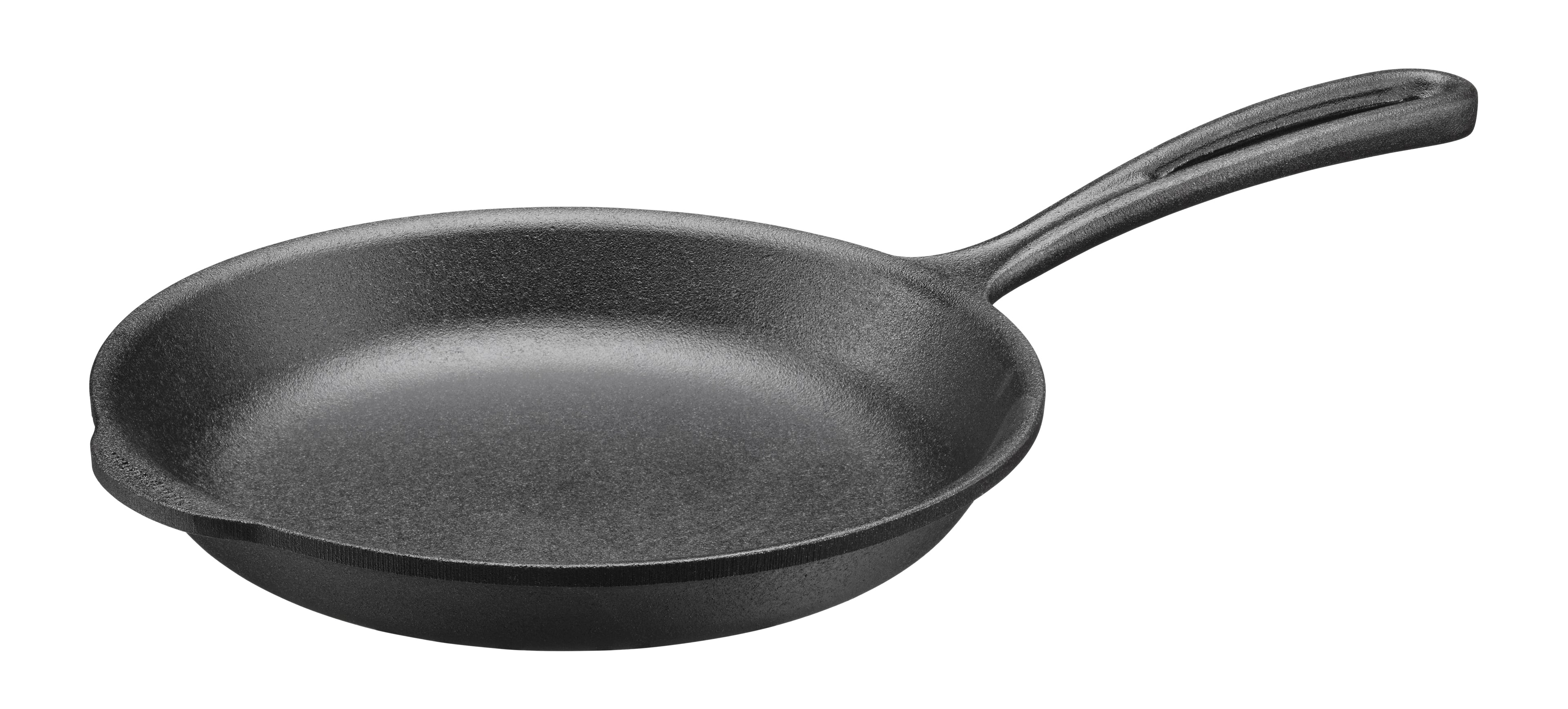 Skeppshult gjutjärnspanna med järnhandtag