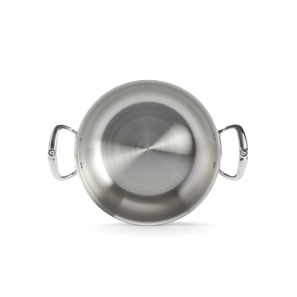 De Buyer Affinity 2.0 large, rounded sauteuse with two handles and lid