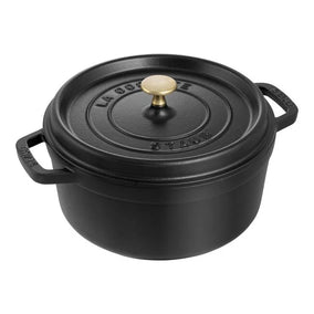 Staub gjutjärnsgryta, rund 26 cm, 5,25 l, mattsvart