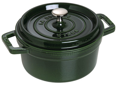 Staub stewpot, round 22 cm, 2,6 l, basil green