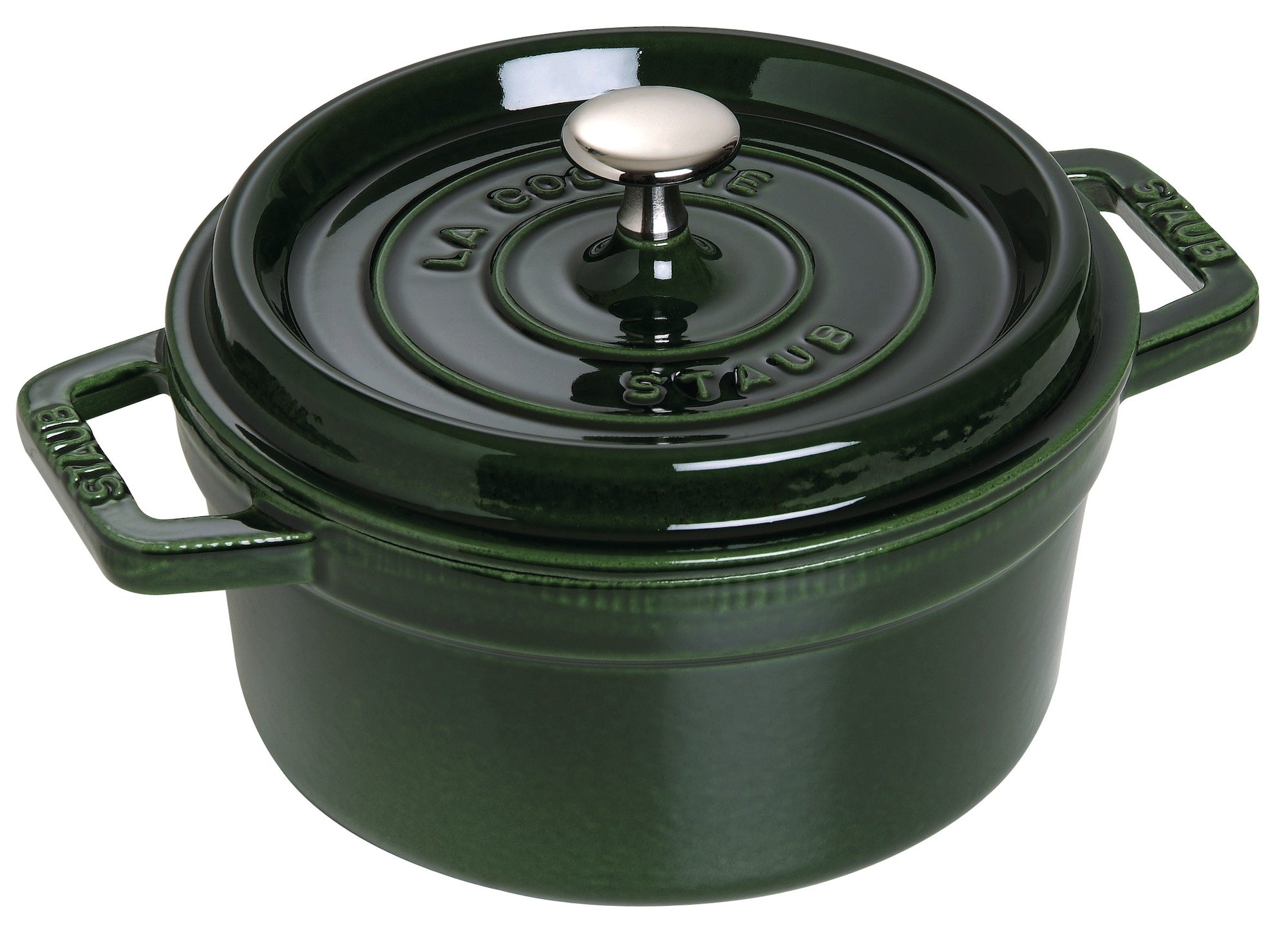 Staub gjutjärnsgryta, rund 22 cm, 2,6 l, basilikagrön