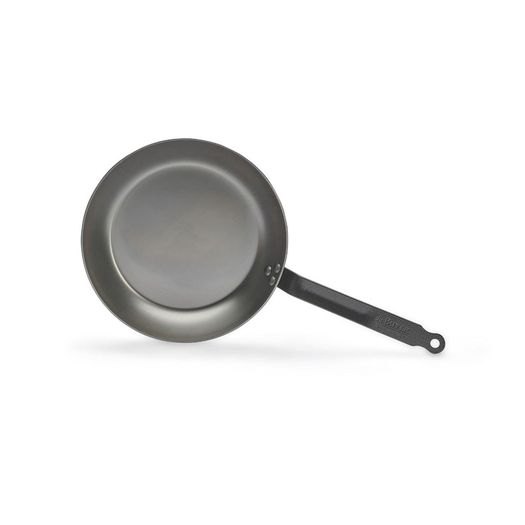 De Buyer Carbone Plus kolstålspanna med gjutjärnshandtag