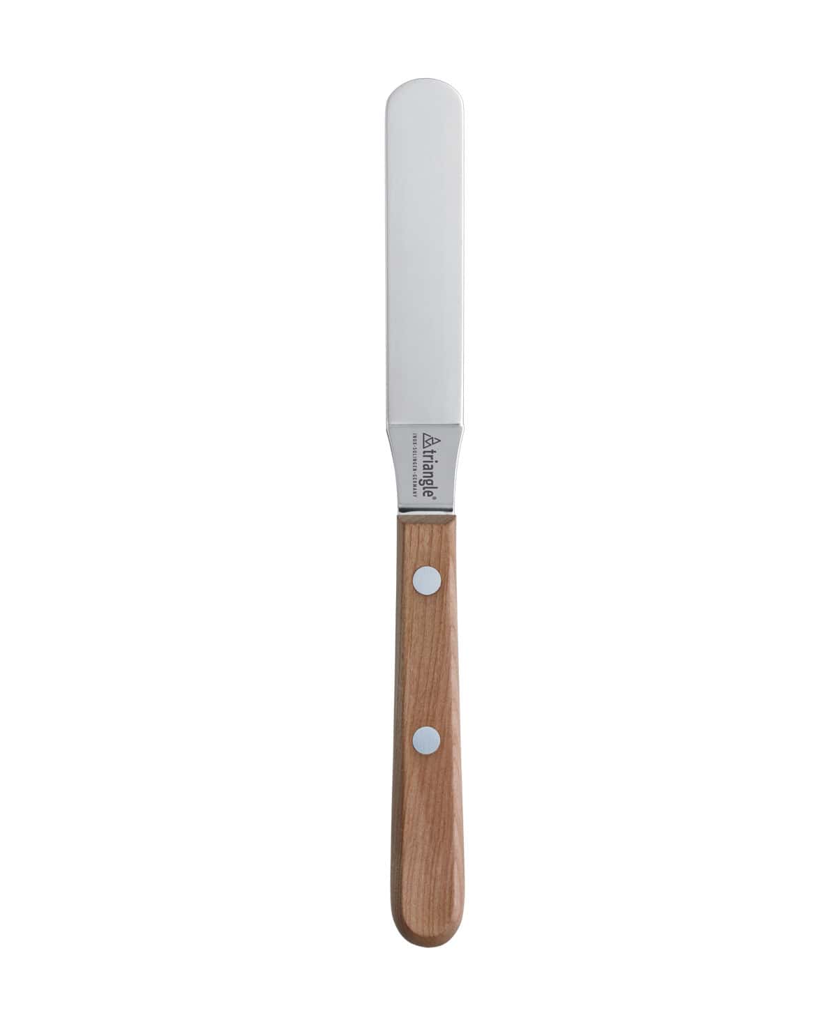 Triangle cranked, rounded mini-spatula 9 cm