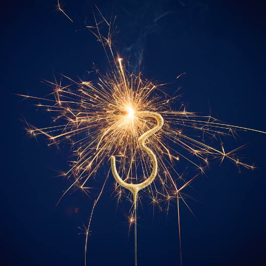 Wondercandle sparkler - numbers and symbols