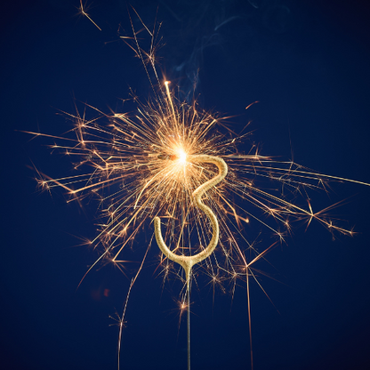 Wondercandle sparkler - numbers and symbols