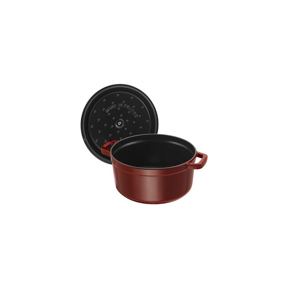 Staub gjutjärnsgryta, rund 22 cm, 2,6 l, granatröd