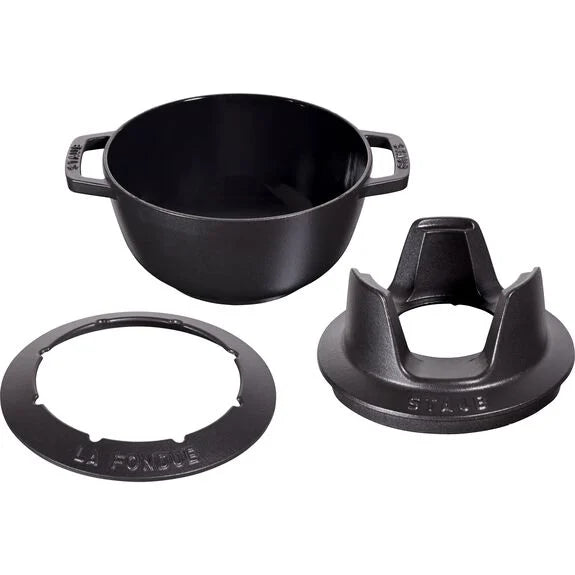 Staub Fondue set 20 cm, svart