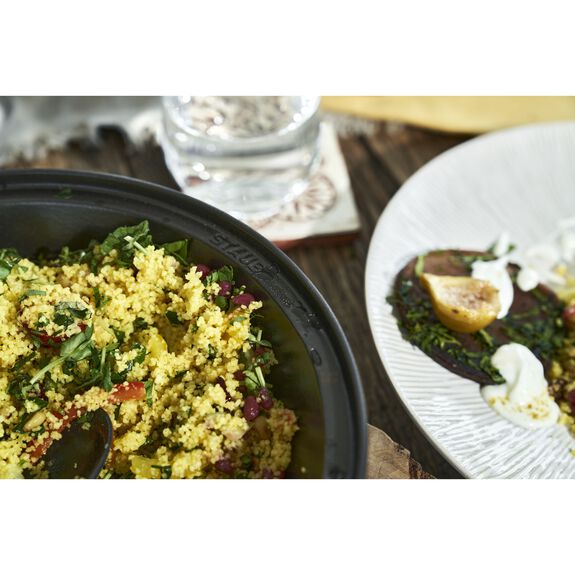 Staub Tajine 28 cm, gjutjärn, kräm