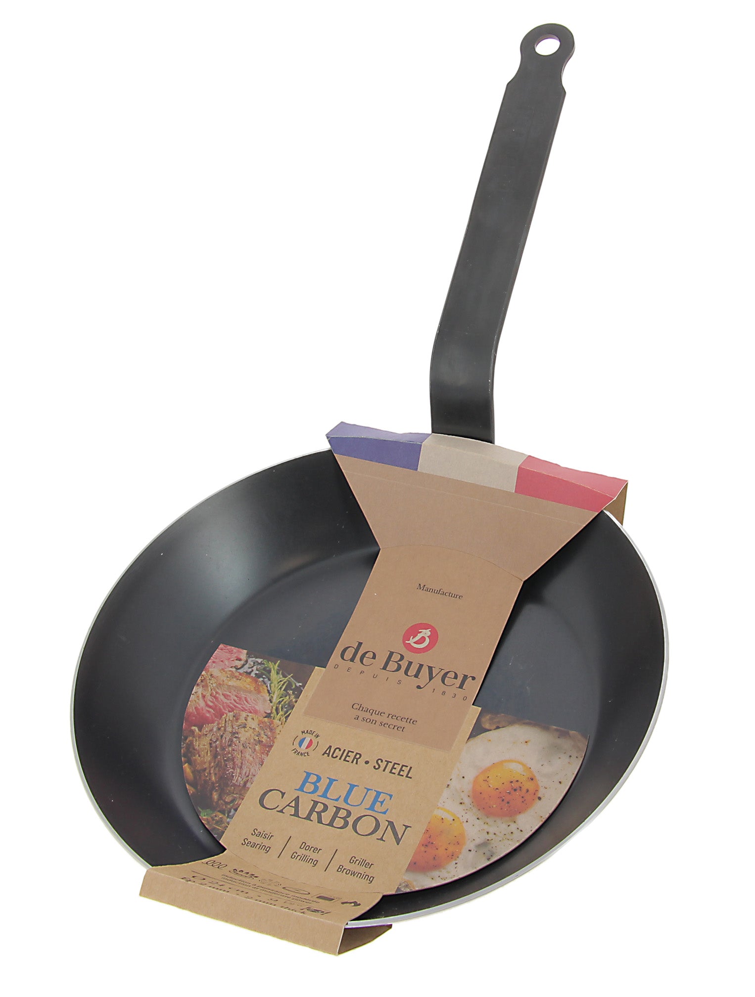 De Buyer Blue Carbon kolstålspanna