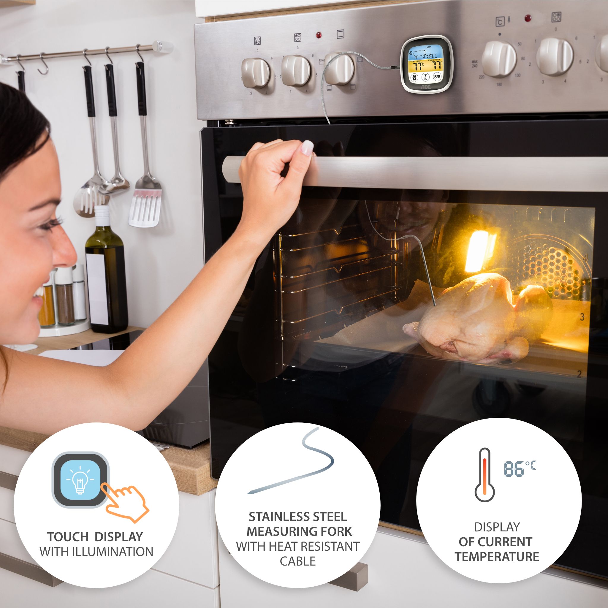 Ade digitaalinen lämpömittari