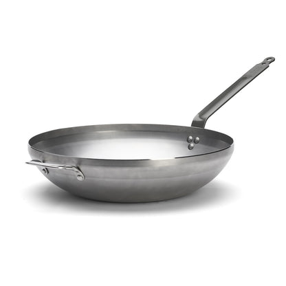 De Buyer Mineral B carbon-steel wok, rounded