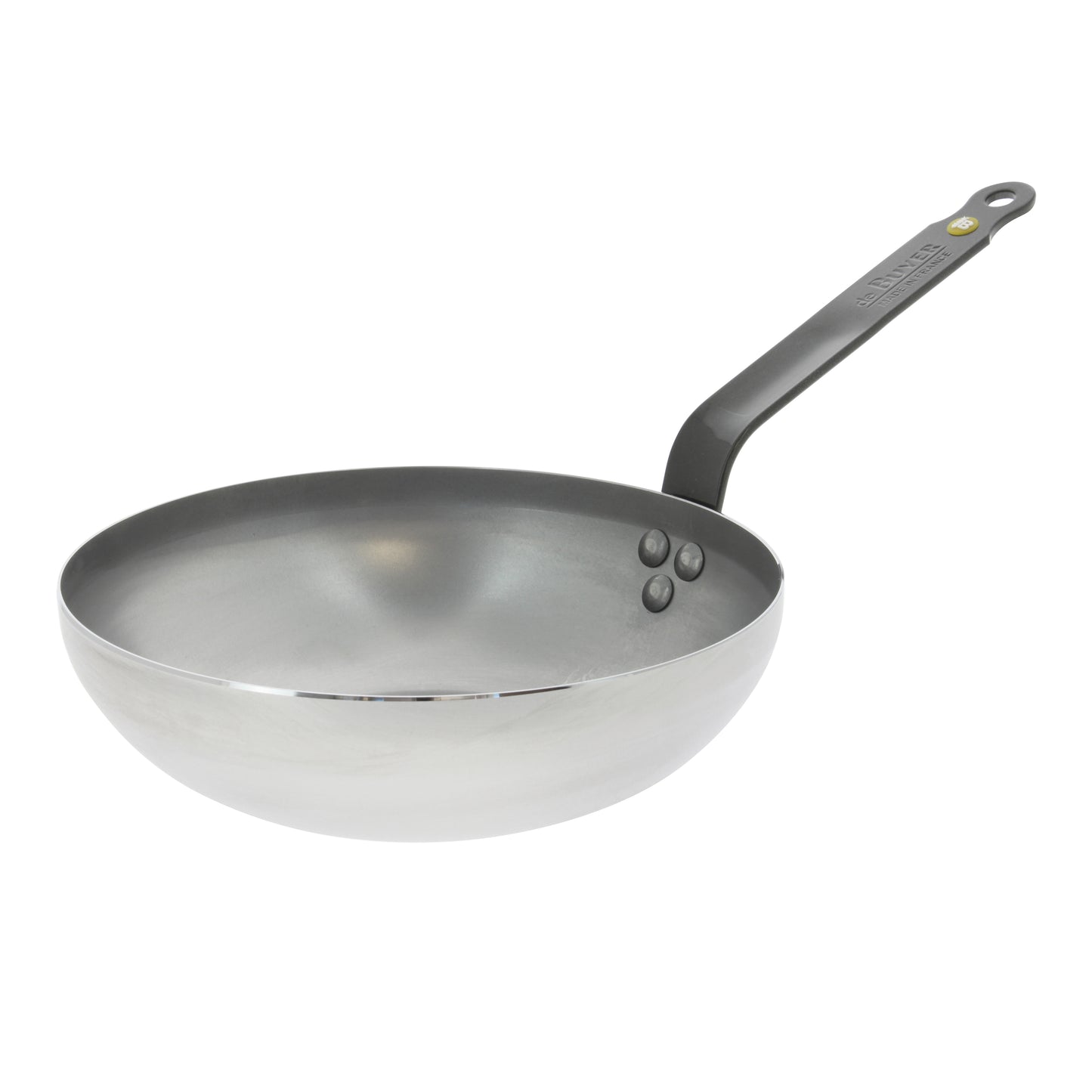 De Buyer Mineral B carbon-steel wok, rounded