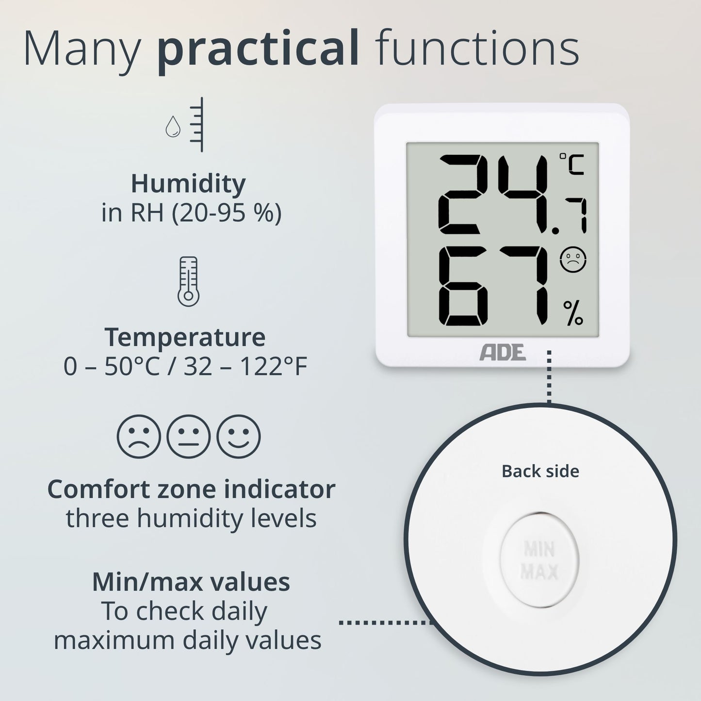 Ade weather station, set of 3