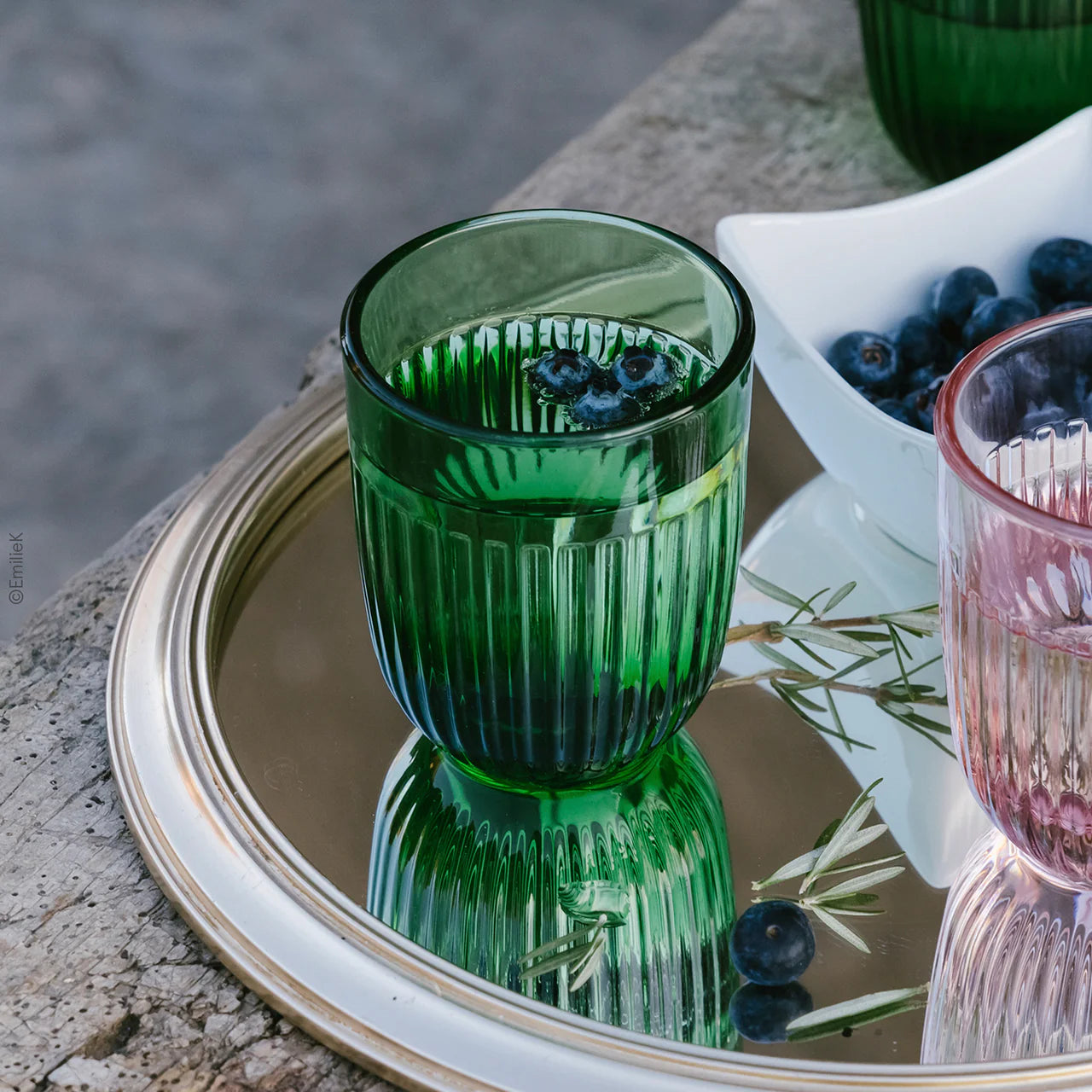 Ouessant vatten- eller teglas, 26 cl, mintgrön