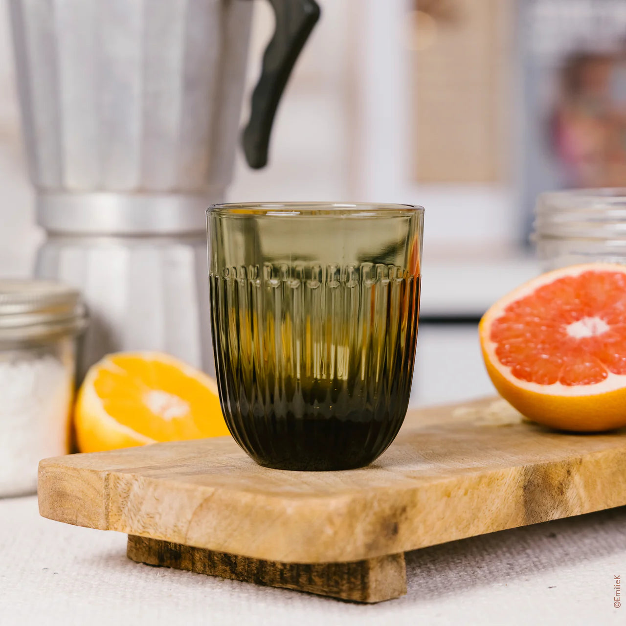 Ouessant vatten- eller teglas, 26 cl, olivgrön