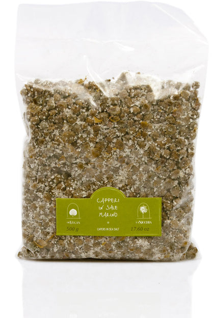 Pantelleria capers in salt, large size, 500 g