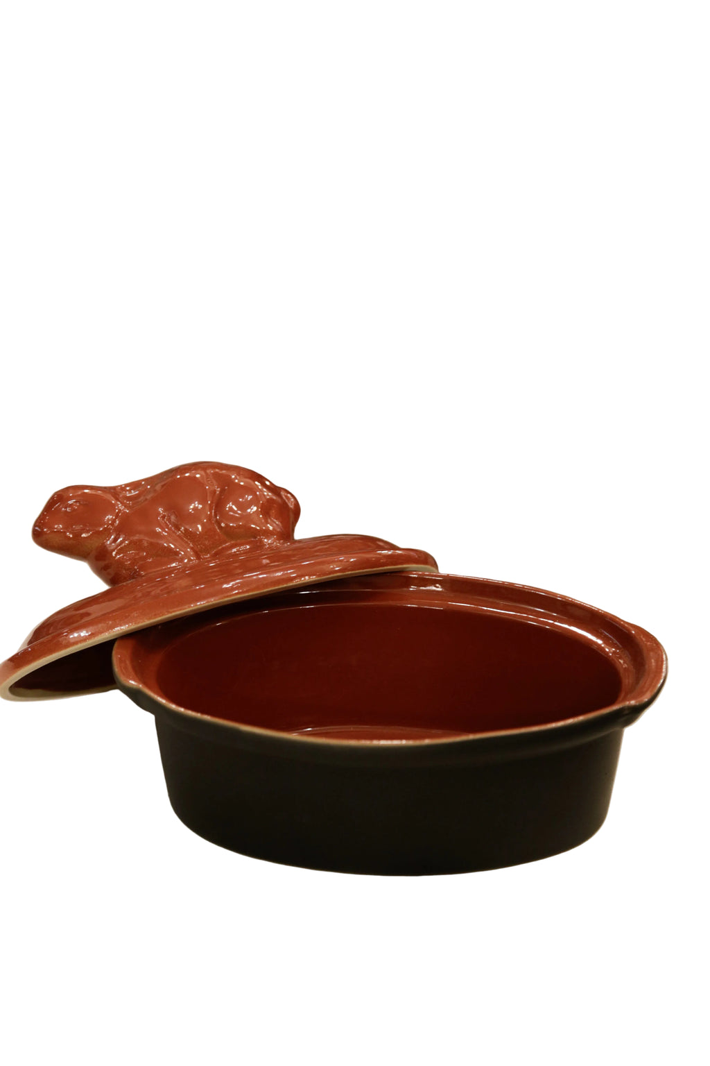 Digoin oval terrine mould, hare