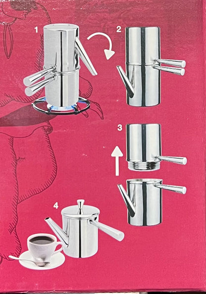 Ilsa Caffettiera napoletana, 3 cups, stainless steel