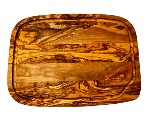 Bérard skärbräde, olivträ, med saftränna