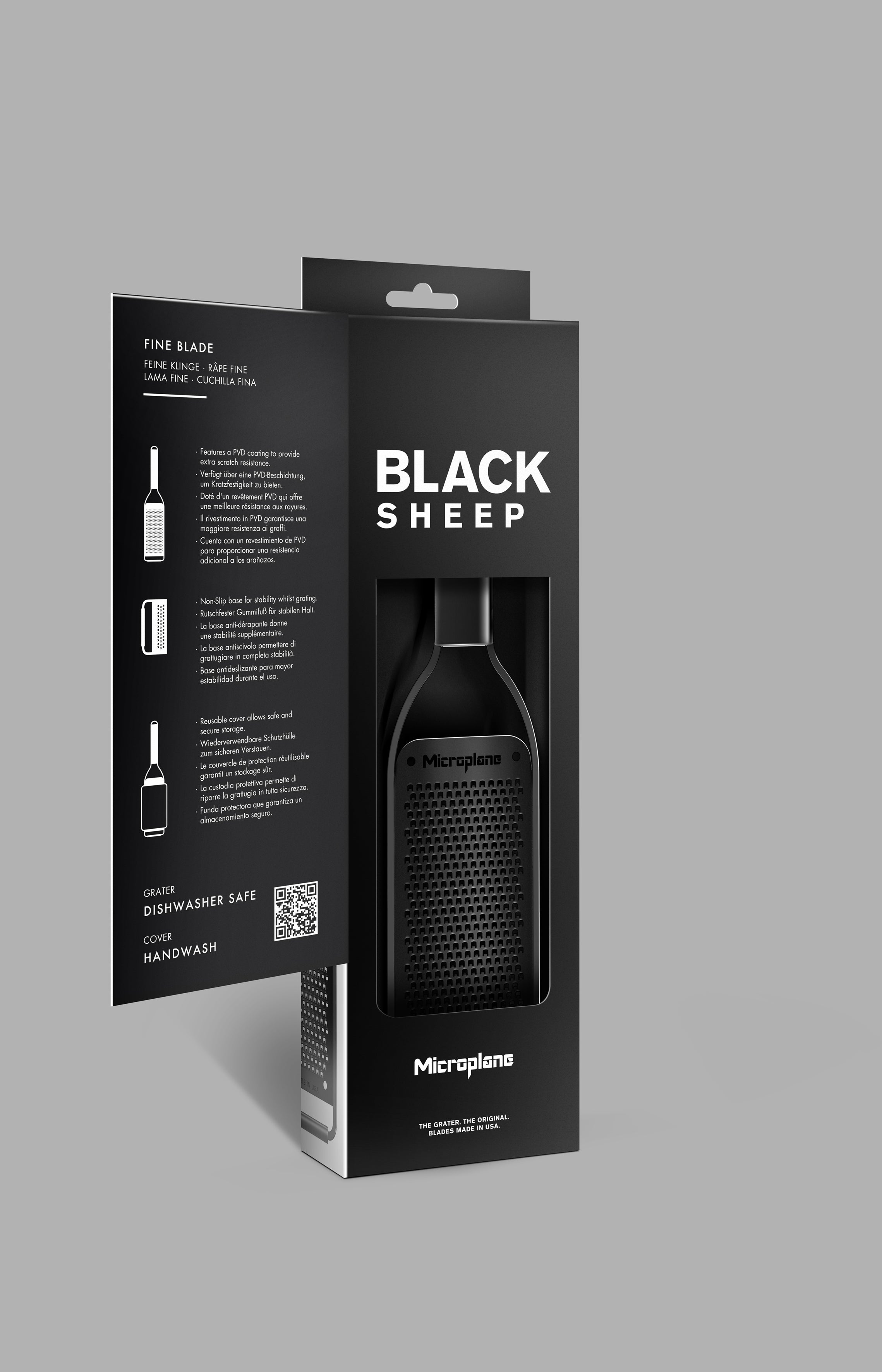 Microplane Black Sheep, fint blad