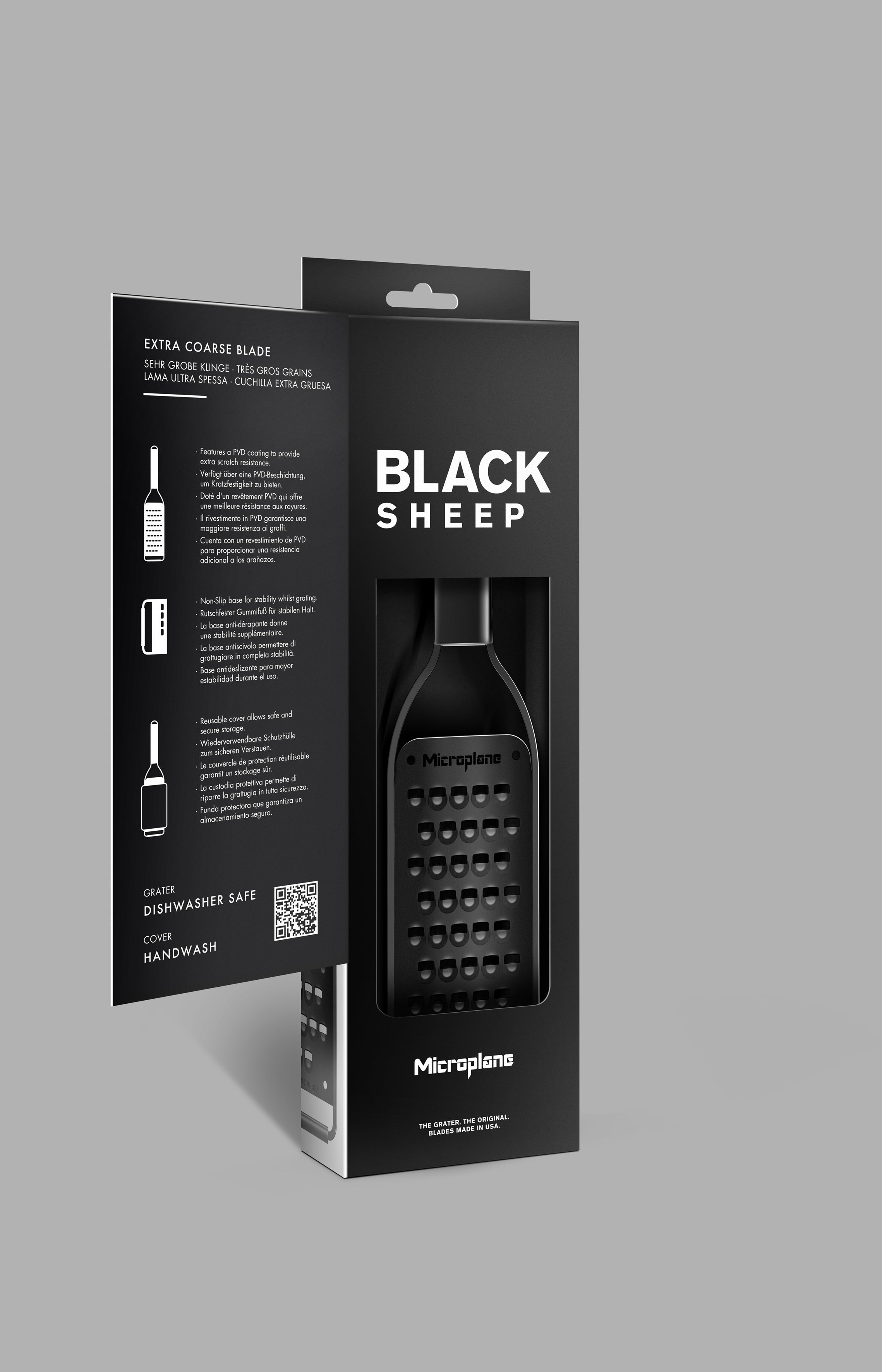 Microplane Black Sheep, extra grovt rivjärn