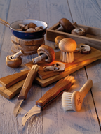 Redecker mushroom brush, round