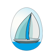 Clack! Äggöppnare, segelbåt