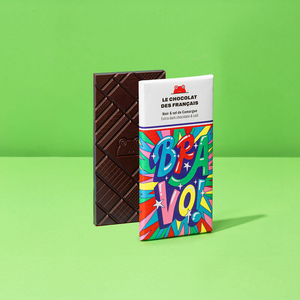 Le Chocolat des Français Tumma suklaalevy merisuolalla