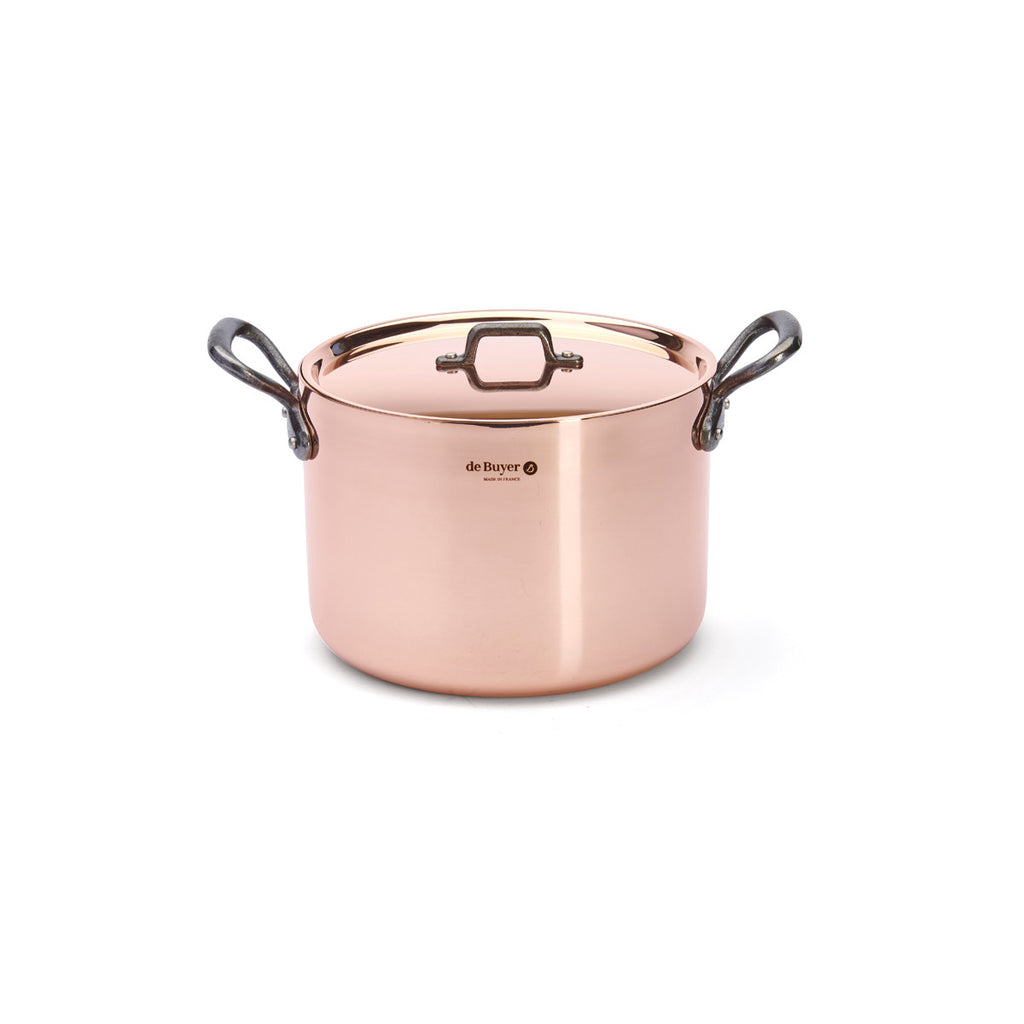 De Buyer Inocuivre hög gryta med lock, 7,5 l