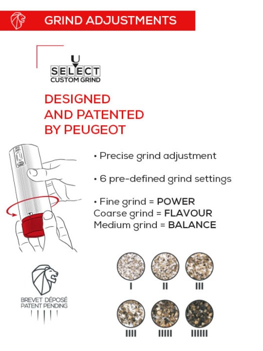 Peugeot Line laddningsbar elektrisk pepparkvarn