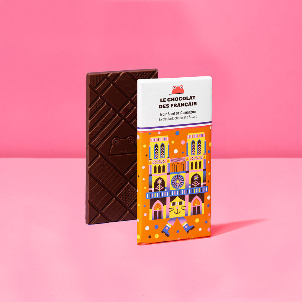 Le Chocolat des Français Tumma suklaalevy merisuolalla