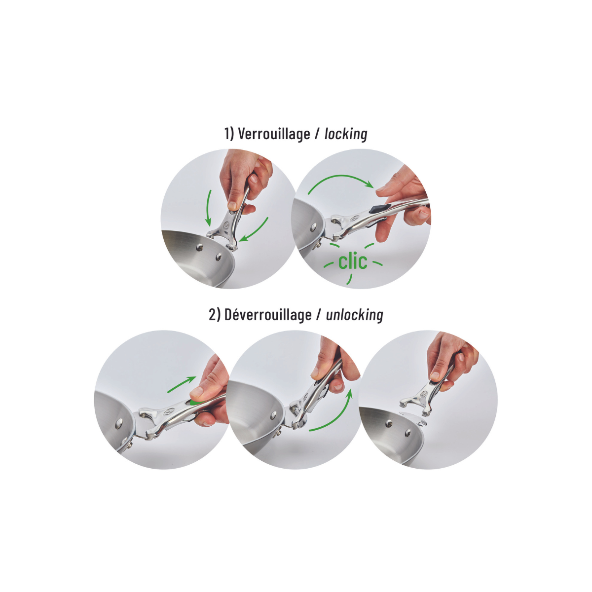 De Buyer LOQY removable stainless-steel handle