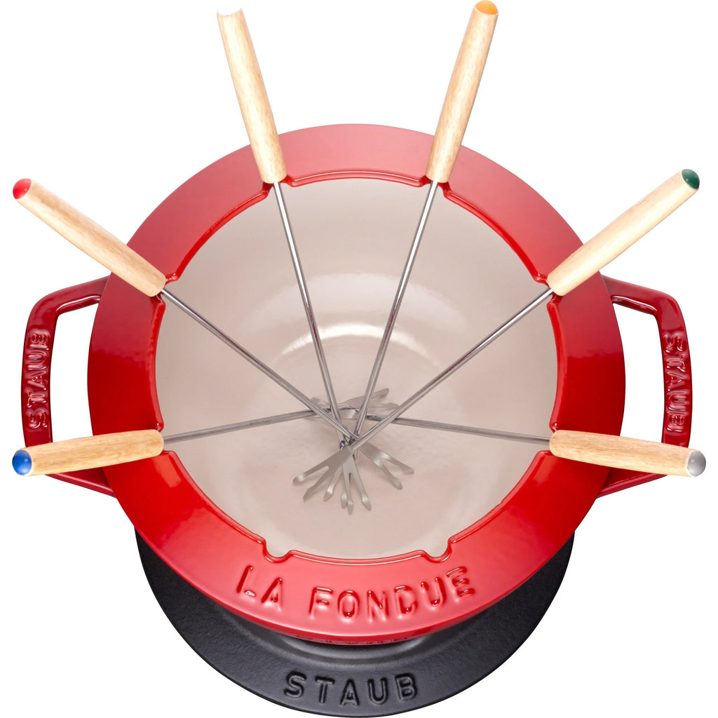 Staub Fondue set 20 cm, röd