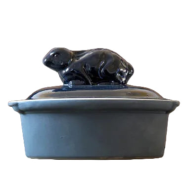 Digoin oval terrine mould, hare