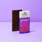 Le Chocolat des Français Extra mörk choklad med krossad kakao