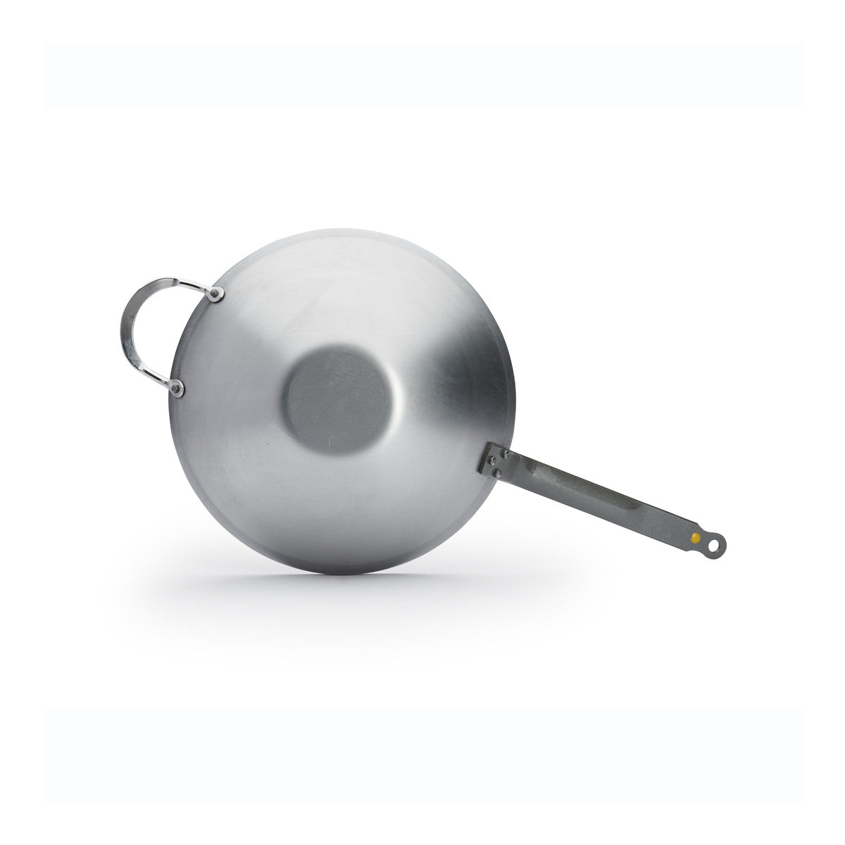 De Buyer Mineral B wok i kolstål, långt handtag