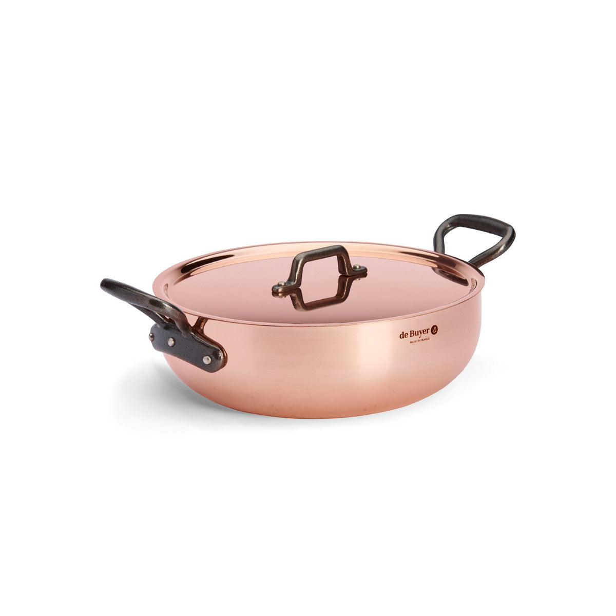 De Buyer Prima Matera rounded sauteuse with cast-iron handles, 28 cm