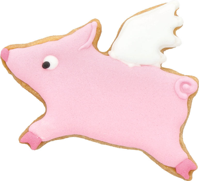 Cookie cutter pig with wings 7 cm