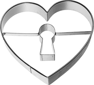 Utstickare hjärta med nyckelhål 7 cm