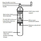 Greek brass pepper mill, size 2