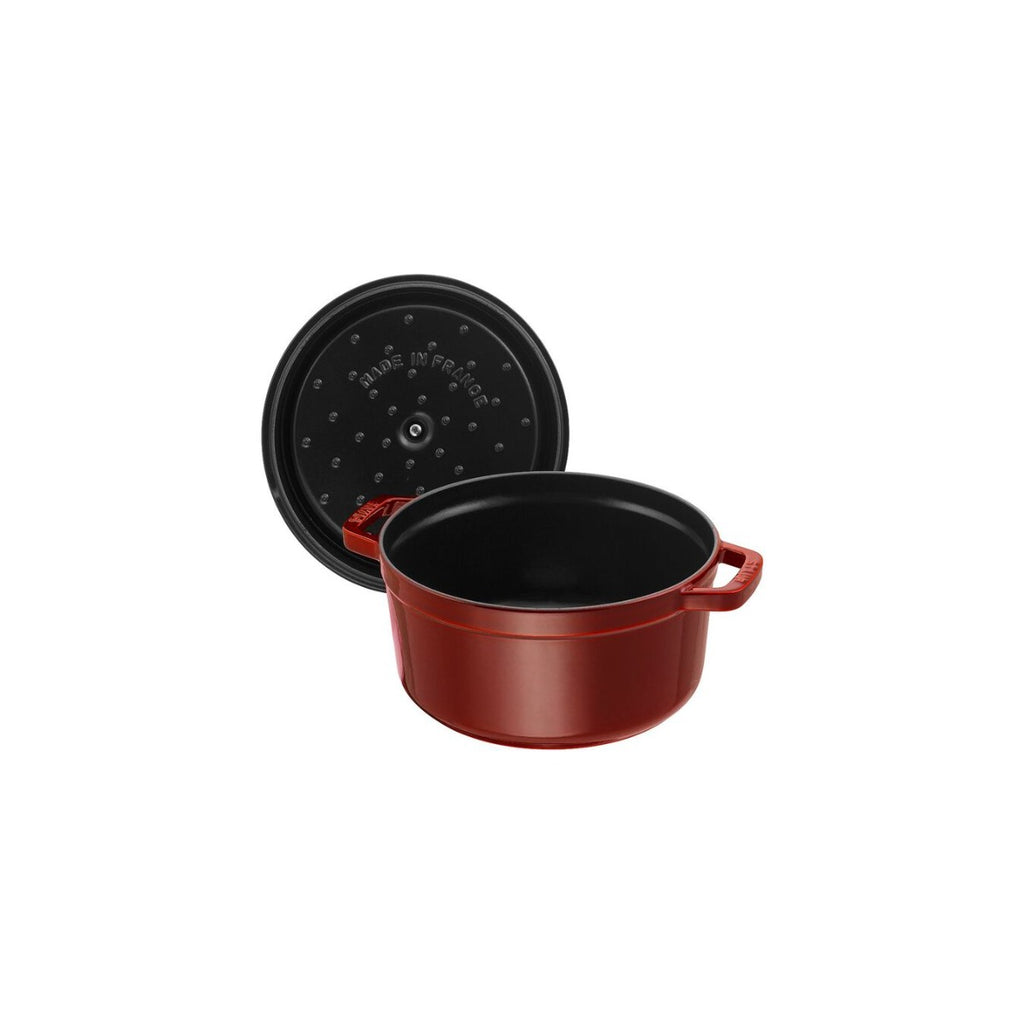 Staub gjutjärnsgryta, rund 28 cm, 6,7 l, granatröd