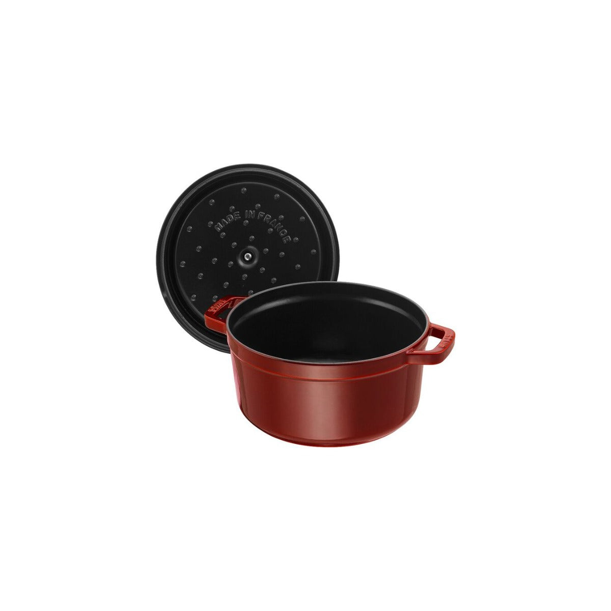 Staub gjutjärnsgryta, rund 28 cm, 6,7 l, granatröd