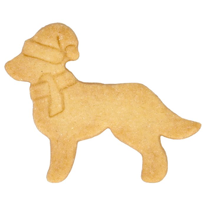 Cookie cutter Christmas retriever 9 cm