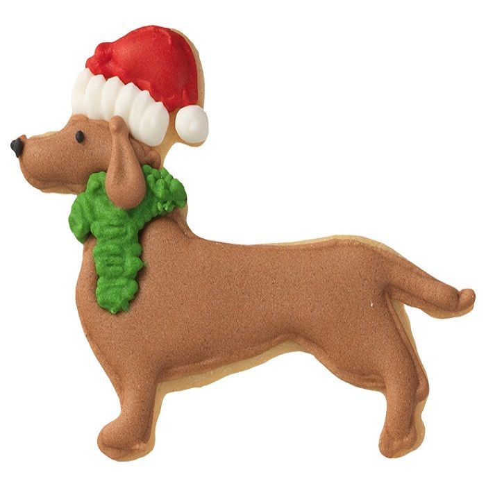 Cookie cutter Christmas dachshund 7 cm