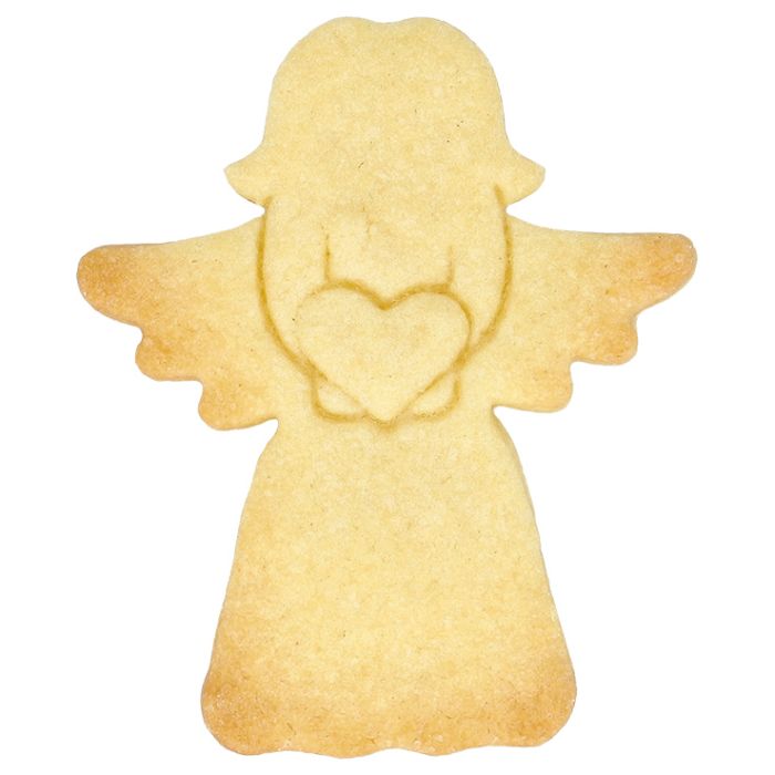 Cookie cutter angel with heart 7 cm