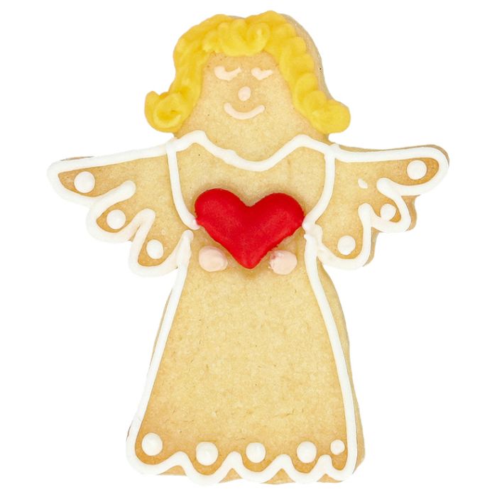 Cookie cutter angel with heart 7 cm